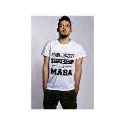 Koszulka Masa. Białe t-shirty męskie Łap nas, m, bez wzorów, bez kołnierzyka, bez ramiączek. Za 89.00 zł.