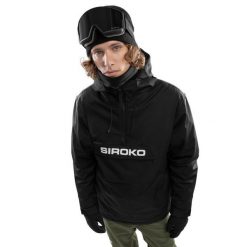 Kurtka snowboardowa męska W6 Bruson. Czarne kurtki męskie SIROKO, l, bez wzorów, bez ramiączek, bez kaptura. W wyprzedaży za 466.00 zł.