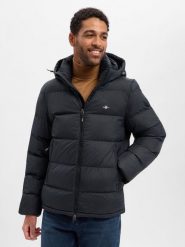 Gant Pikowana kurtka męska Mężczyźni Sztuczne włókno czarny jednolity, XL. Czarne kurtki męskie Gant, m, bez wzorów, z włókna, bez ramiączek, bez kaptura. Za 849.95 zł.