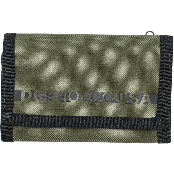 Portfel DC Shoes Ripstop Tri Fold. Zielone portfele męskie DC Shoes, bez wzorów, z poliesteru. Za 190.00 zł.