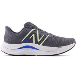 Buty męskie New Balance FuelCell Propel v4 MFCPRCC4 – szare. Szare buty do biegania męskie New Balance, bez wzorów, z gumy, bez zapięcia, do biegania. Za 299.99 zł.