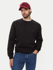 Tommy Hilfiger Bluza Essential MW0MW37232 Czarny Regular Fit. Czarne bluzy nierozpinane męskie Tommy Hilfiger, m, bez wzorów, z bawełny, bez ramiączek, bez kaptura. Za 269.99 zł.