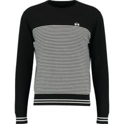 La Martina MAN CREW NECK Sweter bicol optwhite/black. Czarne swetry męskie La Martina, z bawełny. W wyprzedaży za 347.40 zł.