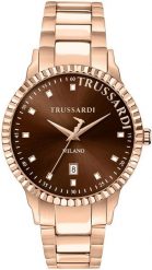 Zegarek TRUSSARDI R2453141008. Kwarcowy, Kolor brązowy. Mężczyzna. NoSize. Brązowe zegarki męskie TRUSSARDI. Za 371.58 zł.