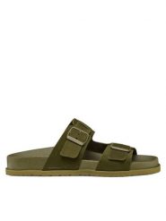 Geox Klapki U Parnaiba U651KA 00022 C3009 Zielony. Zielone klapki i japonki męskie Geox, bez wzorów, ze skóry. Za 359.99 zł.