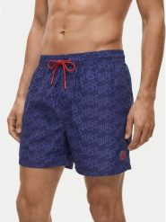 Guess Szorty kąpielowe F6GT12 WG2A2 Niebieski Regular Fit. Niebieskie szorty męskie Guess, z aplikacjami, z syntetyku. Za 299.99 zł.