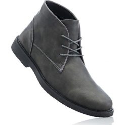 Kozaki sznurowane bonprix ciemnoszary. Szare buty zimowe męskie bonprix. Za 129.99 zł.