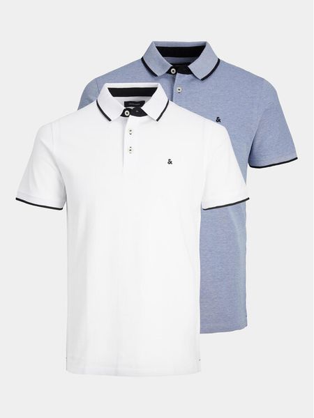 Jack & Jones Komplet koszulek polo Paulos 12191216 Kolorowy Slim Fit. Koszulki polo męskie Jack & Jones, m, bez wzorów, z bawełny, bez kołnierzyka, bez ramiączek. Za 149.99 zł.