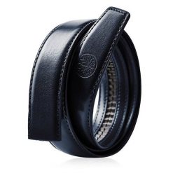 Wymienny pas bez klamry C30 ELITE Granatowy 135. Niebieskie paski męskie Betlewski, bez wzorów, ze skóry. Za 64.99 zł.