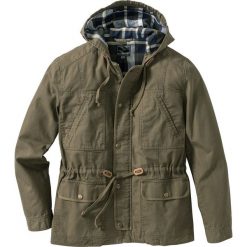 Kurtka przejściowa z kapturem bonprix zielony khaki. Kurtki męskie marki bonprix. Za 99.99 zł.