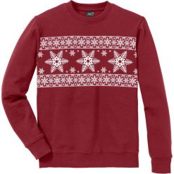 Bluza Regular Fit bonprix ciemnoczerwono-biały. Bluzy nierozpinane męskie marki bonprix. Za 44.99 zł.