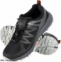 Buty trekkingowe męskie Reis BPIEMONT Półbuty robocze PIEMONT męskie lekkie wygodne tkanina Oxford z PU wciągane do pracy górskie wędrówki czarno-szar. Czarne buty trekkingowe męskie Reis, bez wzorów, z tkaniny, bez zapięcia. Za 190.58 zł.