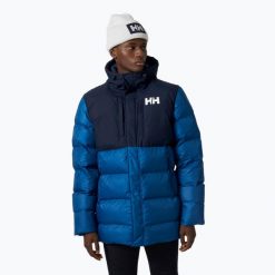 Kurtka męska Helly Hansen Active Puffy Long. Niebieskie kurtki męskie Helly Hansen, m, bez wzorów, z puchu, sportowe, bez ramiączek, bez kaptura. W wyprzedaży za 855.05 zł.