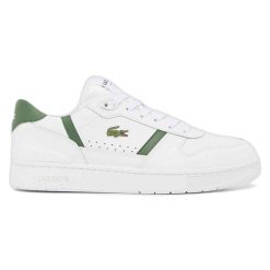 Buty Lacoste T-Clip Set białe i zielone. Białe buty sportowe na co dzień męskie Lacoste, m, bez wzorów, z gumy, bez ramiączek, bez kaptura, na fitness i siłownię. W wyprzedaży za 433.35 zł.