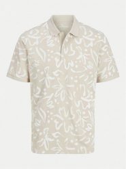Jack & Jones Polo Jeff 12269236 Beżowy Standard Fit. Brązowe koszulki polo męskie Jack & Jones, m, bez wzorów, z bawełny, bez kołnierzyka, bez ramiączek. Za 79.99 zł.