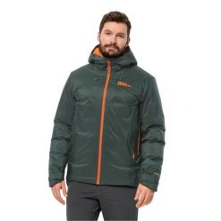 Kurtka turystyczna męska Jack Wolfskin Cyrox 2L Down. Zielone kurtki męskie Jack Wolfskin, na zimę, l, bez wzorów, z poliesteru, sportowe, bez ramiączek, z kapturem. W wyprzedaży za 1,495.00 zł.