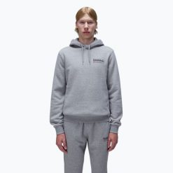 Bluza męska Napapijri B-Kasba Hint. Szare bluzy nierozpinane męskie Napapijri, m, bez wzorów, bez ramiączek, bez kaptura. W wyprzedaży za 358.35 zł.