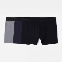 Bokserki męskie Domyos 3 sztuki. Czarne bokserki męskie Decathlon, m, bez wzorów, z bawełny. Za 79.99 zł.