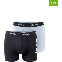 Bokserki (2 szt.) w kolorze czarno-białym. Białe bokserki męskie Jeep, m, bez wzorów. W wyprzedaży za 47.95 zł.