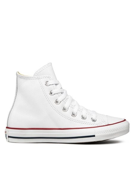 Converse Trampki Chuck Taylor All Star HI 132169C Biały. Białe trampki męskie Converse, bez wzorów, ze skóry, retro, bez zapięcia. Za 302.43 zł.