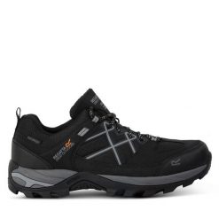 Trekkingi Regatta. Czarne buty zimowe męskie Regatta, bez wzorów, sportowe, bez obcasa, bez zapięcia. Za 219.99 zł.