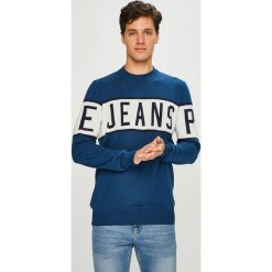 Pepe Jeans - Sweter Downing. Szare swetry męskie Pepe Jeans, z bawełny, z okrągłym kołnierzem, z krótkim rękawem. Za 299.90 zł.
