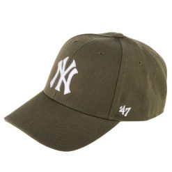 Czapka z daszkiem dla dorosłych 47 Brand MLB New York Yankees MVP Cap. Zielone czapki męskie 47 Brand, bez wzorów, z wełny, sportowe. Za 173.50 zł.