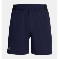 Spodenki treningowe męskie Under Armour UA Vanish Woven 6in. Niebieskie szorty sportowe męskie Under Armour, bez wzorów, sportowe. W wyprzedaży za 109.00 zł.