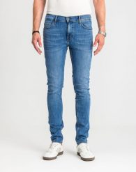 Męskie Spodnie Jeansowe Mustang Style Frisco Skinny Denim Blue 1017117 5000 682. Niebieskie jeansy męskie Mustang, bez wzorów, z denimu. Za 199.99 zł.
