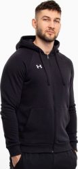 Under Armour Bluza męska Under Armour Rival Fleece FZ Hoodie czarna 1379767 001 XL. Czarne bluzy nierozpinane męskie Under Armour, m, bez wzorów, bez ramiączek, bez kaptura. Za 285.75 zł.