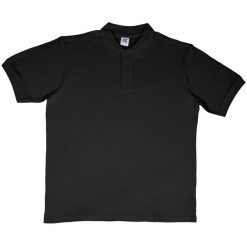 Męska Bawełniana Koszulka Polo Z Krótkim Rękawem Typu Ringspun. Czarne koszulki polo męskie SG, m, bez wzorów, z bawełny, bez kołnierzyka, bez ramiączek. Za 60.99 zł.