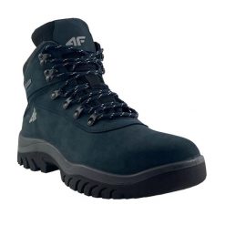 Męskie Buty Turystyczne H4Z20 Leather High Cut. Niebieskie buty trekkingowe męskie 4f, bez wzorów, sportowe, bez obcasa, bez zapięcia. Za 567.99 zł.