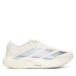 Buty do biegania adidas. Białe buty do biegania męskie ADIDAS, bez wzorów, bez zapięcia, do biegania. Za 649.99 zł.