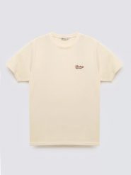 Koszulka męska z nadrukiem na piersi kremowa Serer 103. Białe t-shirty męskie Big Star, l, bez wzorów, z bawełny, bez kołnierzyka, bez ramiączek. Za 99.99 zł.