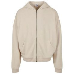 Męska Kurtka Z Lat 90tych Z Kapturem Zapinana Na Zamek Błyskawiczny. Białe kurtki męskie Urban Classics, m, bez wzorów, bez ramiączek, z kapturem. Za 270.99 zł.