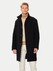 Tommy Hilfiger Płaszcz wełniany MW0MW37956 Czarny Regular Fit. Czarne płaszcze męskie Tommy Hilfiger, na zimę, m, bez wzorów, z wełny, bez kaptura. Za 1,799.00 zł.