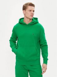 Tommy Hilfiger Bluza Flag Logo MW0MW34266 Zielony Regular Fit. Zielone bluzy nierozpinane męskie Tommy Hilfiger, m, bez wzorów, z bawełny, bez ramiączek, bez kaptura. Za 469.99 zł.