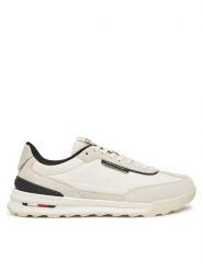 Tommy Hilfiger Sneakersy Retro Runner Nylon Mix FM0FM05523 Écru. Buty sportowe na co dzień męskie Tommy Hilfiger, m, bez wzorów, z nylonu, retro, bez ramiączek, bez kaptura. Za 339.99 zł.