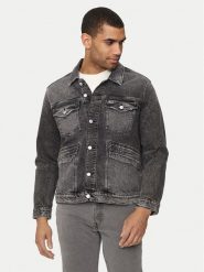 Tommy Jeans Kurtka jeansowa Isaac DM0DM19362 Szary Regular Fit. Szare kurtki męskie Tommy Jeans, l, bez wzorów, z bawełny, bez ramiączek, bez kaptura. Za 399.99 zł.