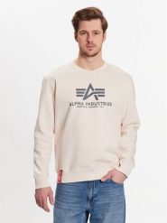 Alpha Industries Bluza Basic 178302 Écru Regular Fit. Bluzy nierozpinane męskie Alpha Industries, m, bez wzorów, z bawełny, bez ramiączek, bez kaptura. Za 269.99 zł.