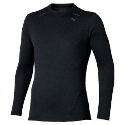 Koszulka termoaktywna Mizuno Thermal Charge. Czarne bielizna termoaktywna męska Mizuno, bez wzorów, bez ramiączek, do biegania. W wyprzedaży za 299.00 zł.