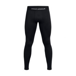 Legginsy Under Armour ColdGear® Elite. Czarne legginsy męskie Under Armour, bez wzorów, do biegania. Za 219.00 zł.