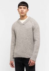 Męskie sweter MUSTANG Edmonds Mid Grey Mélange 1015481 4140. Szare swetry męskie Mustang, bez wzorów, bez kołnierzyka, bez ramiączek. Za 159.99 zł.