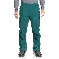 Spodnie snowboardowe męskie Quiksilver Utility. Zielone spodnie narciarskie i snowboardowe męskie Quiksilver, bez wzorów, narciarskie. Za 329.99 zł.