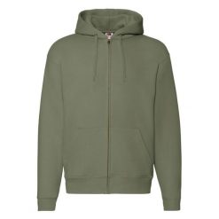 Kurtka Z Kapturem Premium Dla Dorosłych Unisex. Zielone kurtki męskie Fruit of the Loom, s, bez wzorów, sportowe, bez ramiączek, z kapturem. Za 167.99 zł.