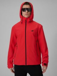4F Kurtka przejściowa membrana 5000 męska - czerwona XL. Czerwone kurtki męskie 4f, m, bez wzorów, bez ramiączek, bez kaptura. Za 299.99 zł.