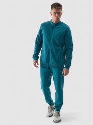 4F Spodnie dresowe joggery męskie - turkusowe 3XL. Niebieskie spodnie dresowe męskie 4f, bez wzorów, z bawełny. W wyprzedaży za 79.99 zł.