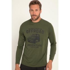 Męska Koszulka z długim rękawem FLEXNAMIC® outdoor okrągły dekolt nadruk. Zielone koszulki męskie z długim rękawem JAY-PI, m, bez wzorów, z materiału, sportowe, bez kołnierzyka, bez ramiączek. Za 195.99 zł.