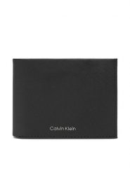 Calvin Klein Portfel Ck Must Comp Trifold W Coin & Ca LV04D1045G Czarny. Czarne portfele męskie Calvin Klein, bez wzorów, ze skóry. Za 279.99 zł.
