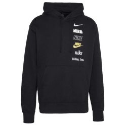 Bluza z kapturem męska Nike Club BB PO Hoodie Mlogo. Czarne bluzy z kapturem męskie Nike, m, bez wzorów, z kapturem. Za 259.00 zł.
